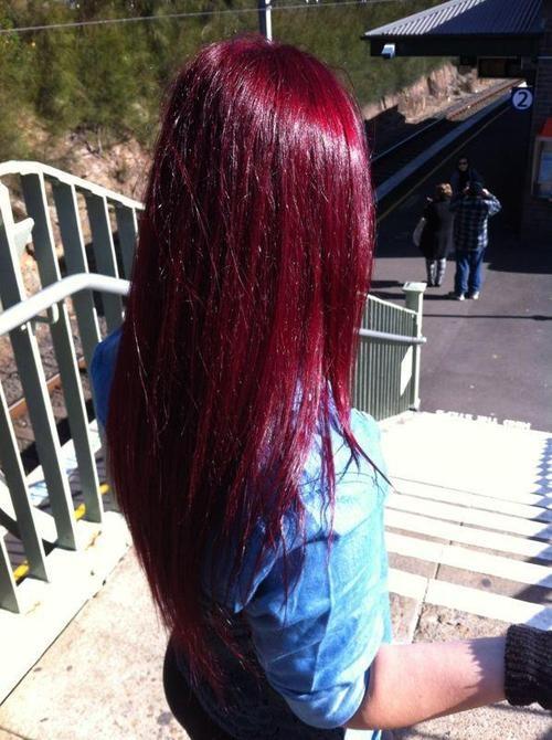 Black cherry red hair