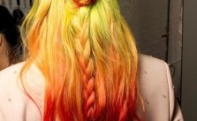 Neon Hair with Rose Braid