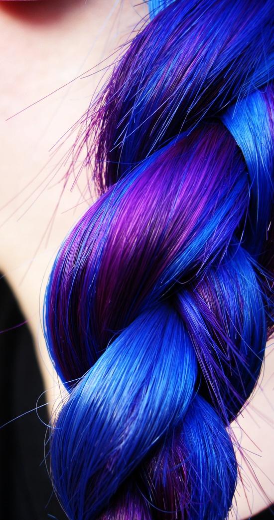 blue purple braid