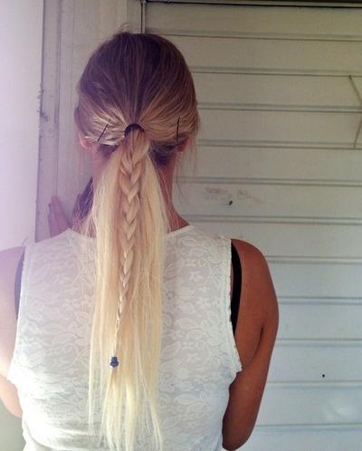 ombre braid ponytail