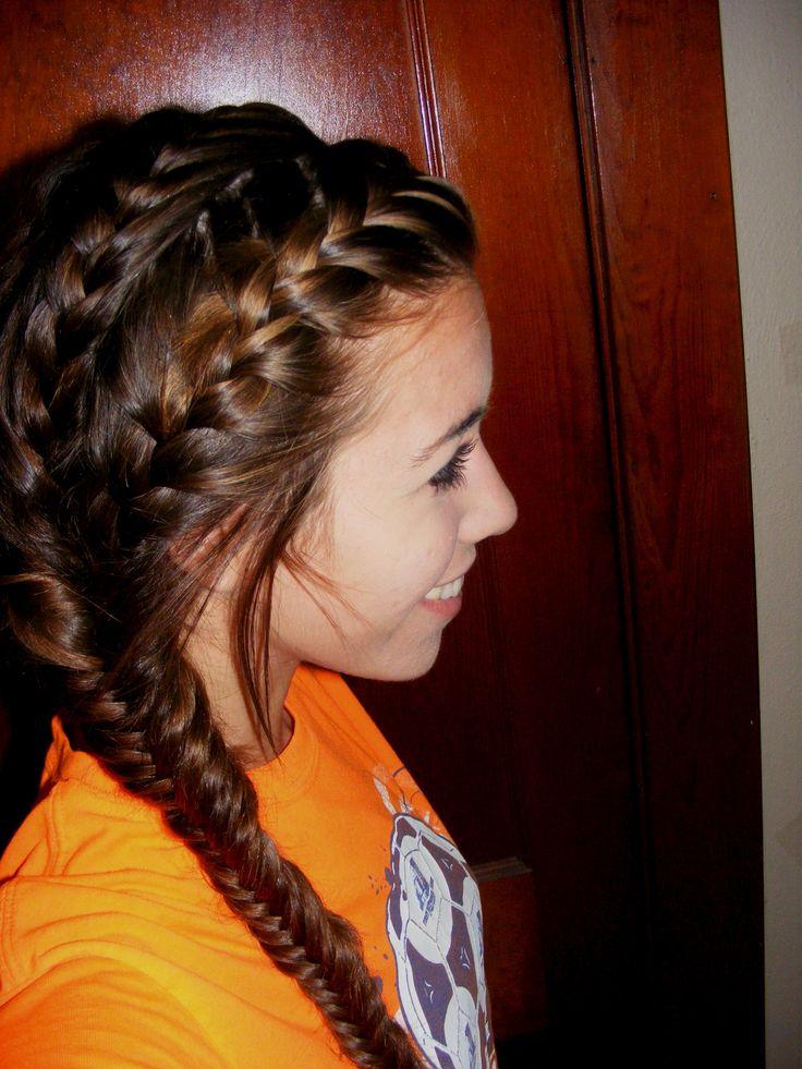 french braids and a fishtail