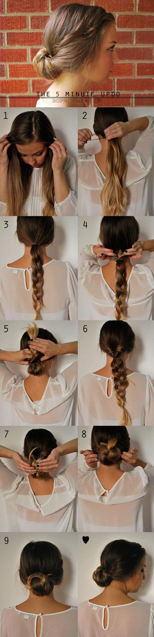 The 5 minute updo - braided gibson tuck
