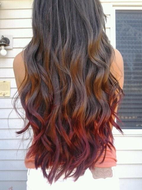 This cherry red dip dye is soft and wearable
