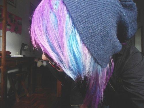 violet and blue hair