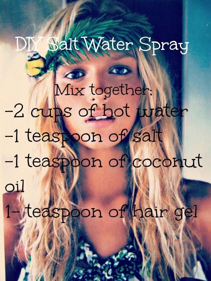 DIY salt water spray! Get those beachy waves without stepping foot on the sand