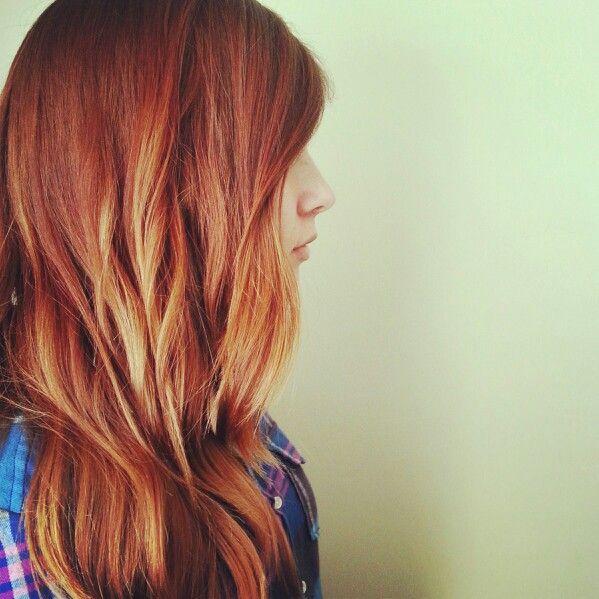 Red with ombre highlights
