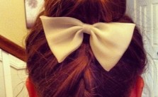 Upside Down Braid, Bun & Bow