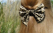 Animal Print Bow