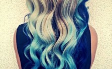 Blonde Blue Ombre