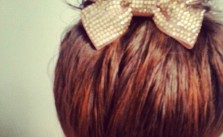 Bun & Gold Bow