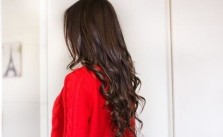 Curled Brown Hair