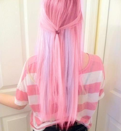 cotton candy colored hair