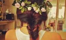 Cute Braid with Flowers