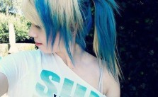 Blonde & Blue Scene Hair