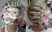 Bridal Updo with Flowers