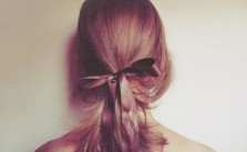 Brunette Hair & Ribbon