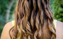 Waterfall Braid with Curls