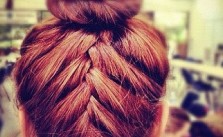 Reverse French Braid Bun