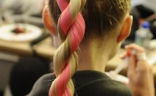 Pink Braided Ponytail