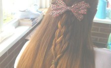 Half Up Braid & Bow