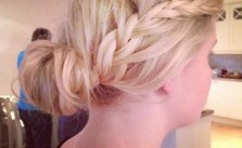 Low Messy Braid Updo