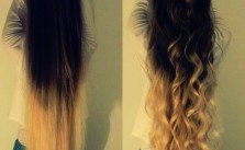 Straight to Curly Ombre