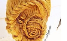 Fishtail Braid Bun Updo