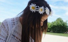 Brown Hair Flower Crown