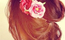 Headband Flower Updo