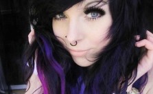 Black Purple scene Hair