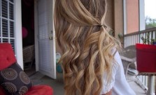 Half Up Blonde Curls