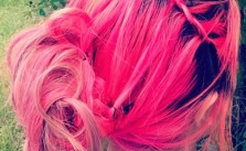 Pink Braid, & Messy Updo