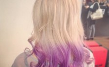 Purple Ombre Wavy Hair