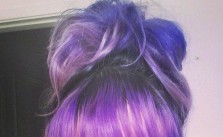 Messy Purple Bun