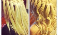 Waterfall Braid Straight to Curly