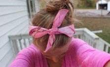 Pink Bandana & Bun