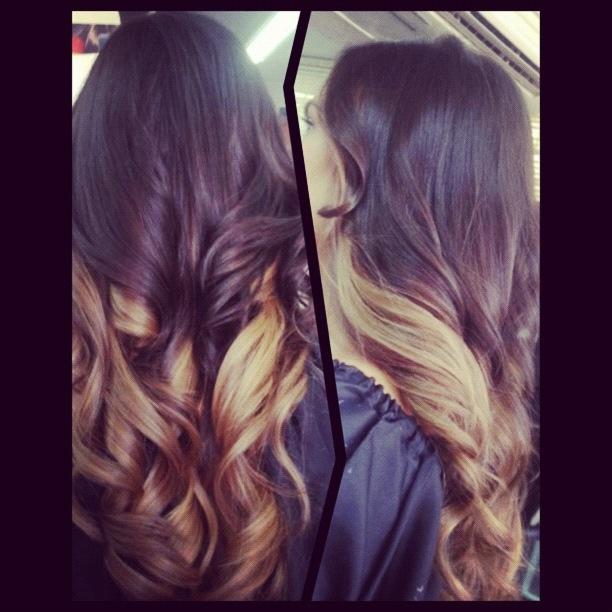 Ombre highlights I think yes! For thick, dark hair. Absolutely gorgeous.