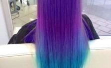 Purple Blue Dyed Hair