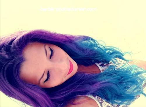 Purple blue hair