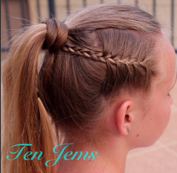 Side Braid Into Wrapped Ponytail