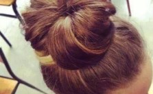 Brown Blonde Sock Bun