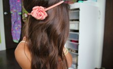 Pink Flower Headband