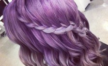 Purple Hair with Braid