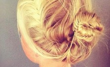 Blonde Braid Updo