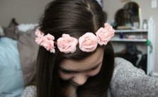 Straight Hair Flower Crown