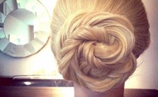 Blonde Fishtail Bun