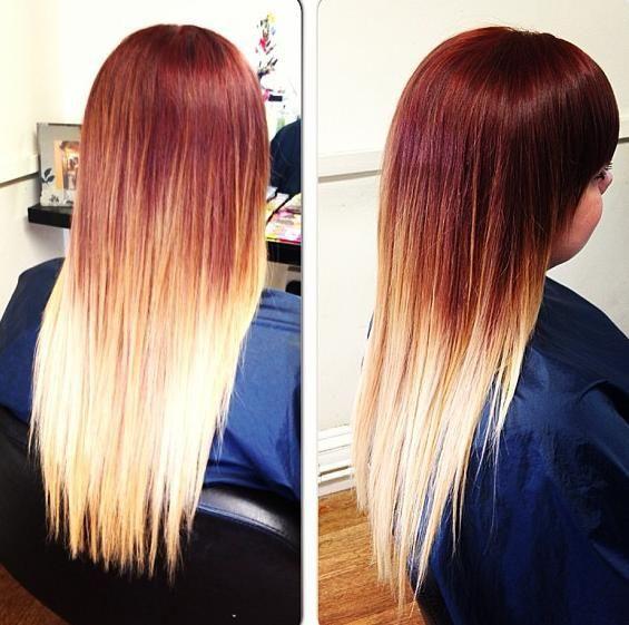 gorgeous straight ombre hair