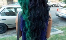 Green & Black Hair