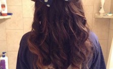 Brown Curls with Bow