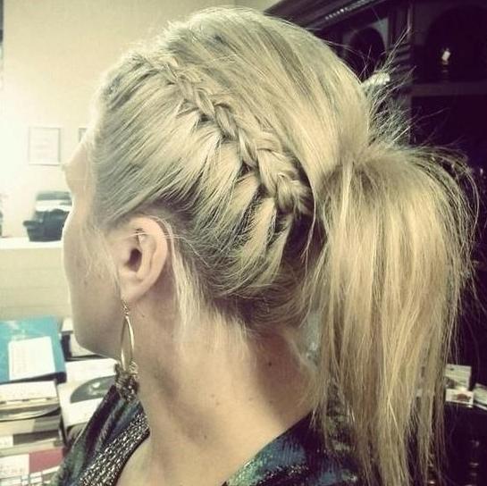 side braid & ponytail
